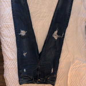 High rise skinny jeans